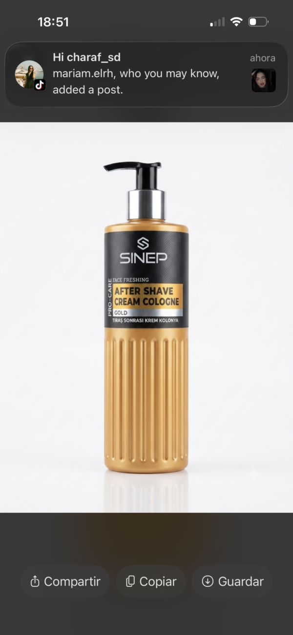 SINEP After Shave Cream Cologne Gold