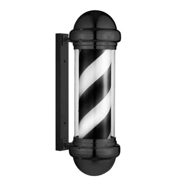 Poste de Barbería Negro